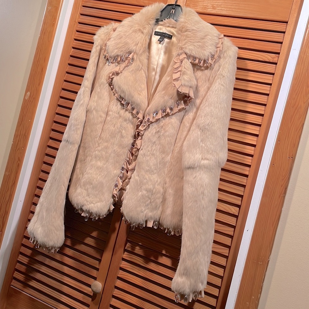 Real rabbit fur coat